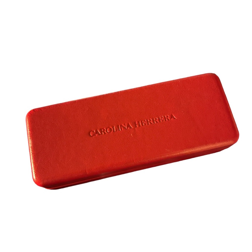 Carolina Herrera Red Hard Shell Eyeglass or Sunglass or Pencil Case